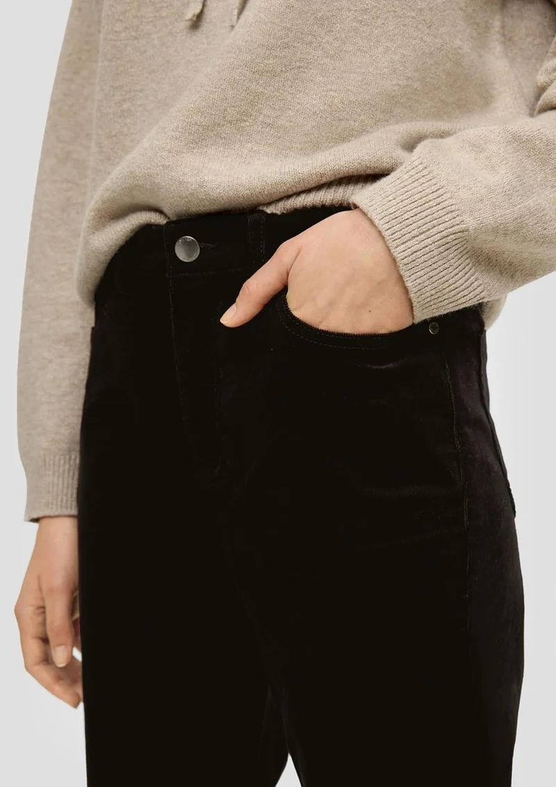 s.Oliver Slim: Cordhose aus Baumwollstretch 46 9999_schwarz, 46 9999_schwarz