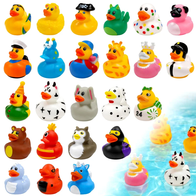 25 Stück Gummi Badeenten,Quietschente, Gummiente (25Pcs), 25pcs