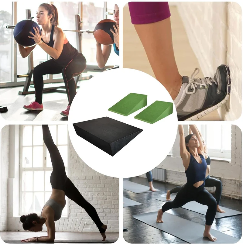 3PCS Squat Wedge Block Non-Slip Slant Board Calf Stretcher,Calf Slant Board