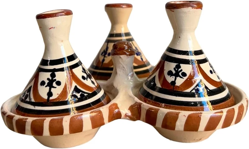 Safi Mini-Tajine Gewürzständer aus Keramik Terracotta Marokko - handwerkliche Eleganz 3012250808 Tun