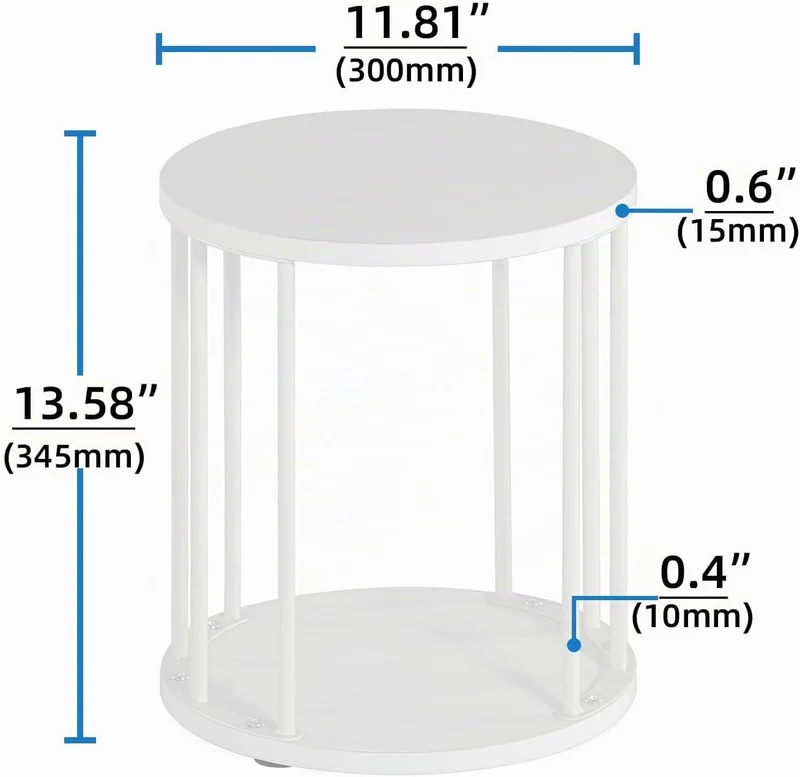 HDANI Rund Pflanzenständer Metall 35cm,Solider und Robuster Blumenständer für Wohnzimmer, Garten,Bal