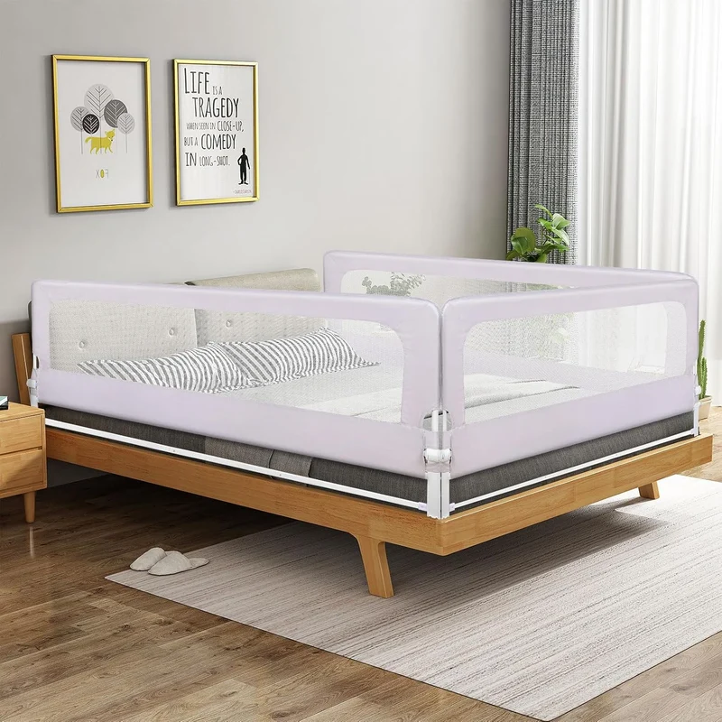Bettgitter für Kinder, tragbar, Bed Rail, Kleinkinderbett, Zubehör für Jungen und Mädchen (Grau, 180