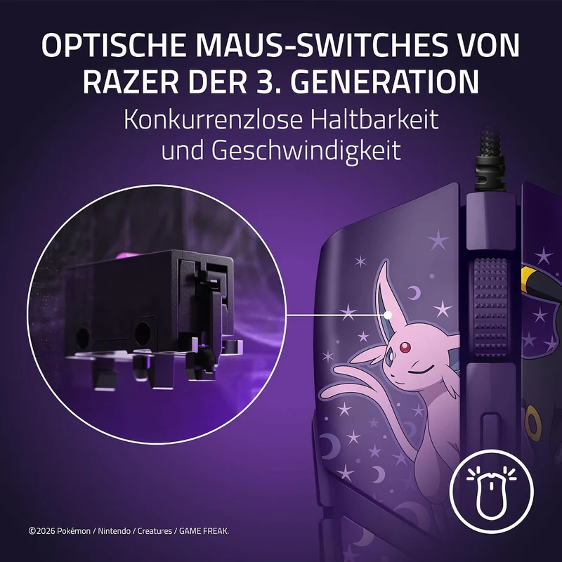 Razer Cobra Pokémon Espeon & Umbreon Edition - Leichte kabelgebundene Gaming-Maus mit Chroma RGB - 5