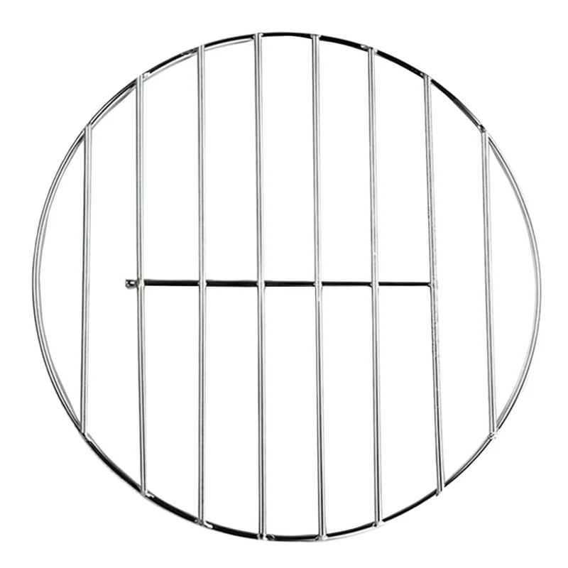 Grillrost, runder Drahtgitter, 48 cm, Edelstahl-Konstruktion und hitzebeständiges Design, Grillgitte
