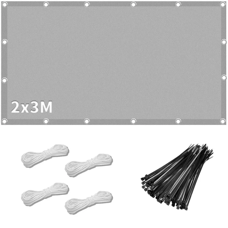 Sonnensegel Wasserdicht Rechteckig mit Ösen,Sonnensegel Rechteck 2x3m,Markisenstoff 95% UV Schutz,Sc