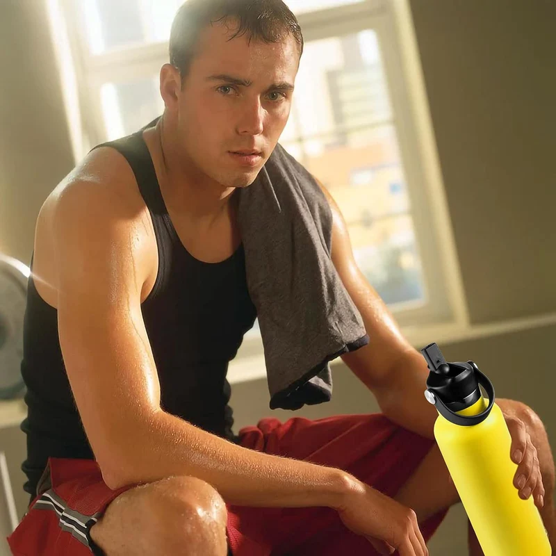 RRegeny Strohhalm-Deckel passend für Hydro-Flask-Standardmund, 54 ml, Sport-Flexkappe, Wasserflasche