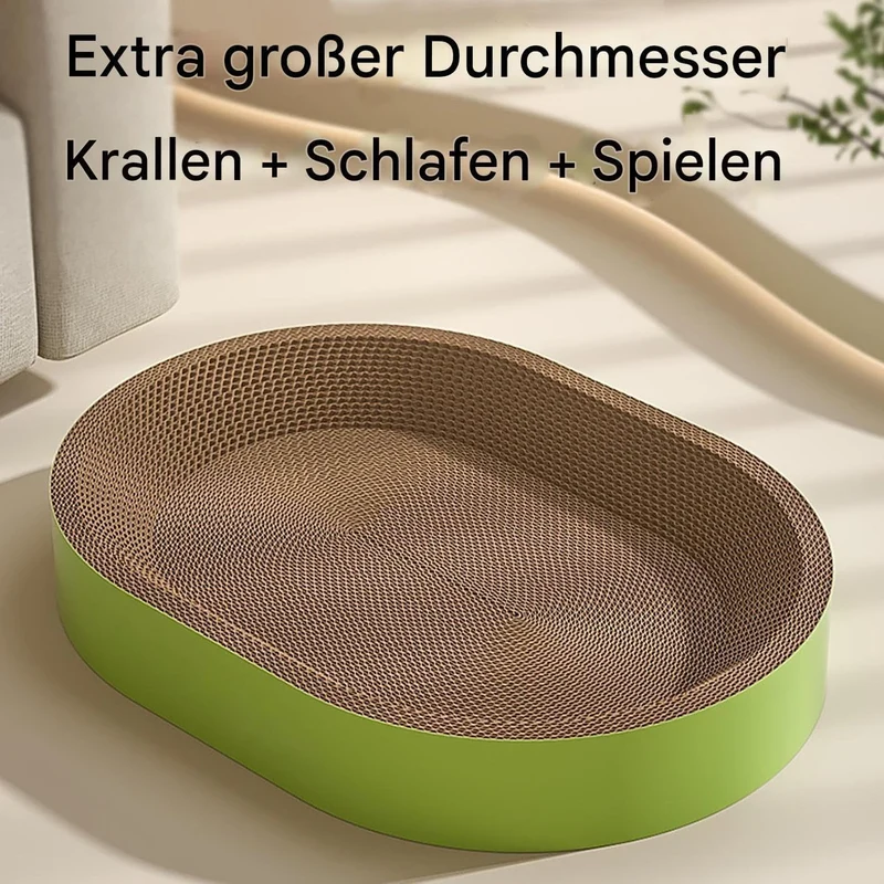 Katzenkratzerbrett, Oval Cat Scratch Bowl Bowl Nest, Katzenkarton Kratzer, Möbelschutzkrampfnest, Ca