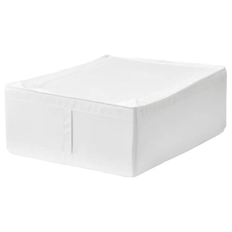 Ikea Aufbewahrungstasche für Heimtücher, 44 x 55 x 19 cm (weiss), Stoff aus recyceltem Polyester (30