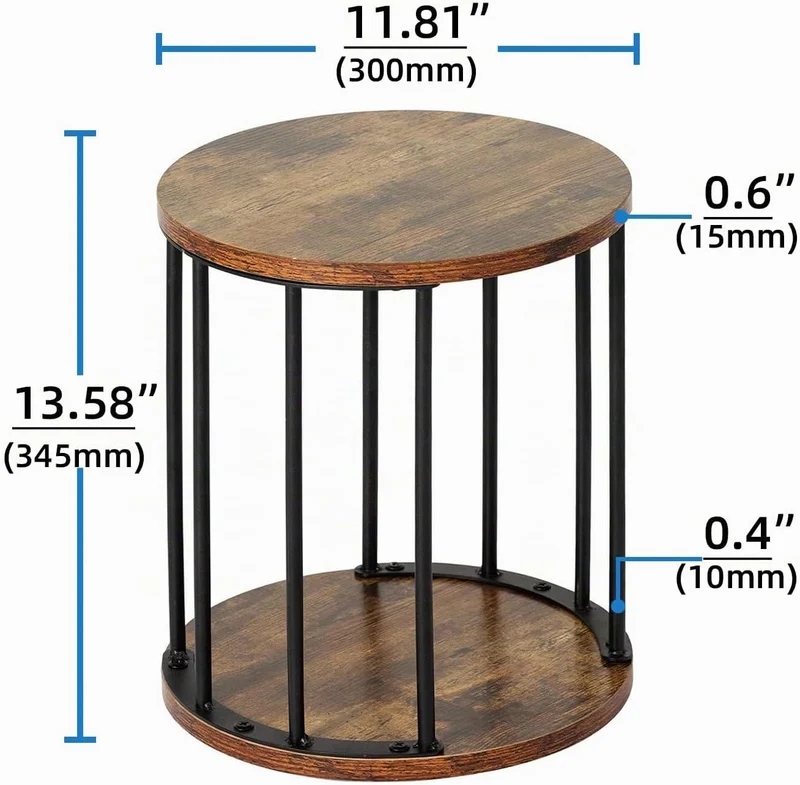 HDANI Rund Pflanzenständer Metall 35cm,Solider und Robuster Blumenständer für Wohnzimmer, Garten,Bal