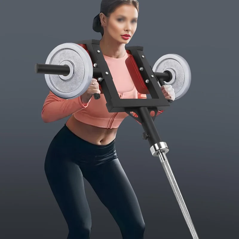 Landminenaufsatz Safety Squat Bar Attachment mit Shoulder Arm Pads Edelstahl-Spannbügel für Krafttra