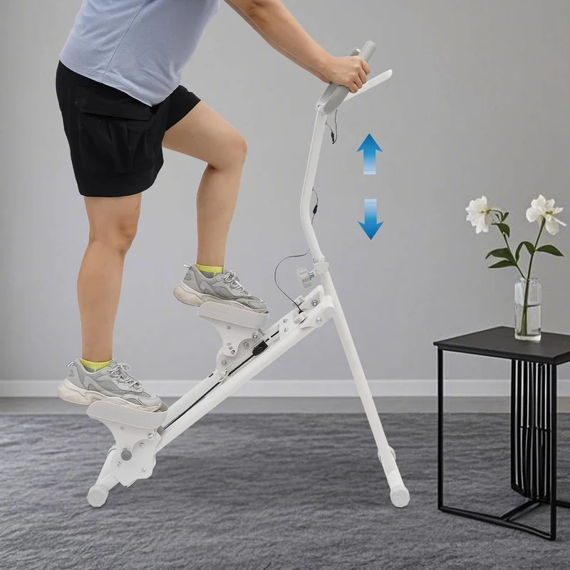 Kletterstepper Klappbar Heimtrainer Mit Digitaldisplay 8 Stufen Widerstand 45° Neigung Für Home Gym
