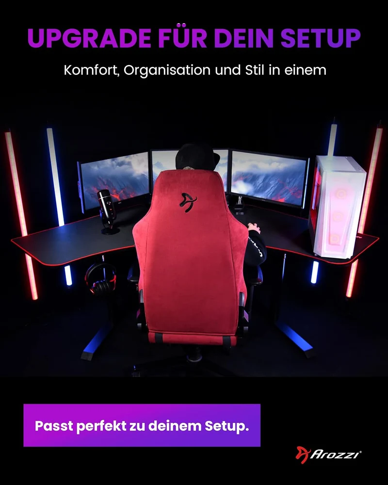 Arozzi Headset-Halterung Untertisch – Robuster Kopfhörerhalter aus Metall, Platzsparende Gaming-Head