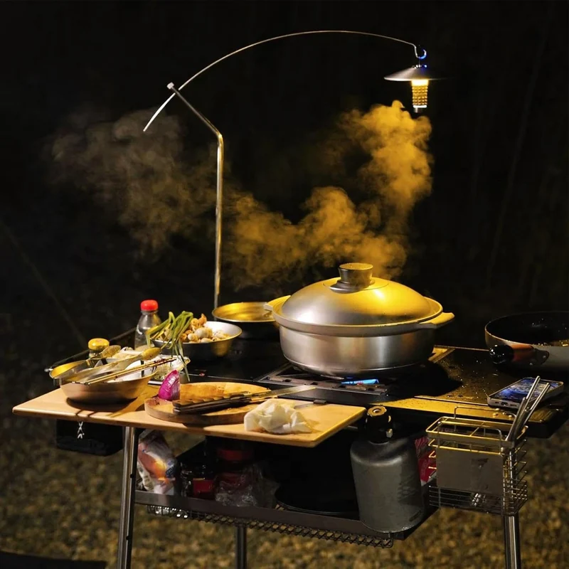 Klappbarer Lampenstangenhalter Alu Campingleuchten Halterung