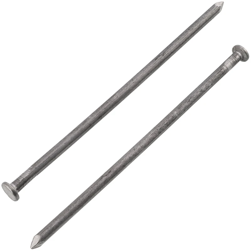 AERZETIX - C70866 - Set mit 50 Flachkopfnägeln Ø6x180 mm - Kopfdurchmesser Ø12 mm - aus stahl - silb