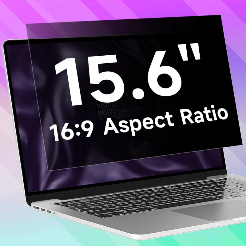 15,6 Zoll 1920 x 1080 Laptop-Sichtschutzfilter, Anti-Blaulicht-Blendung & Anti-Kratz-Computer-Sichts