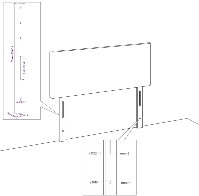 vidaXL Kopfteil, Bettkopfteil mit Holzbeinen, Höhenverstellbar Polsterkopfteil für Bett, Betthaupt B
