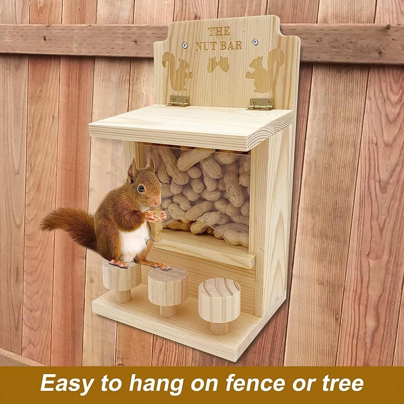 Eichhörnchen Picknick Tisch Futterspender | Nussstange Eichhörnchen Futterspender Eichhörnchen Futte