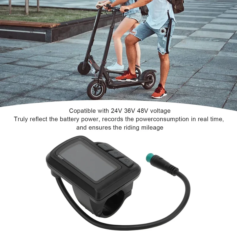 Elektrofahrrad EN06 LCD-Display, Messgerät mit USB-Schnittstelle, Geschwindigkeitsanzeige, Leistungs
