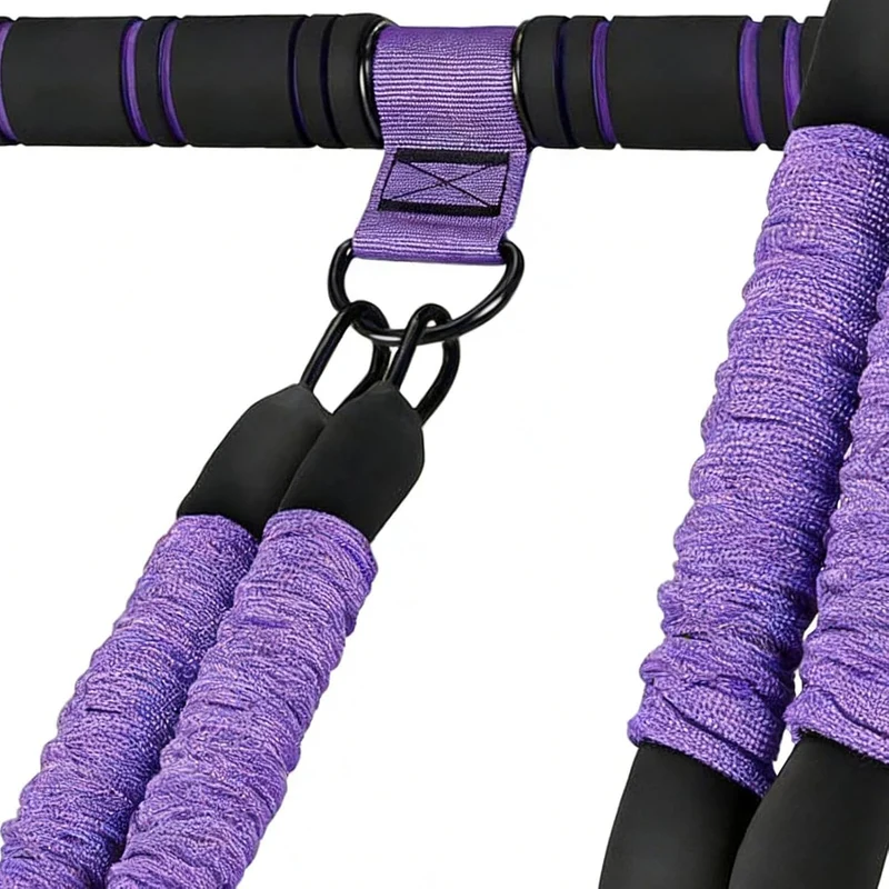 Elastic Pedal Puller - Yoga Leg Trainer with Comfortable Handle, Multi-Functional Exercise Tool for