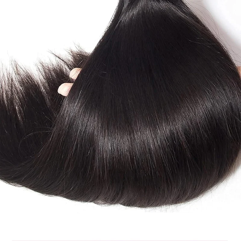 RICHAIR Straight Human Hair Bundles, 2 Bundles, 12 Inches (30.48 cm), 50g/Bundle(100g Total), Brazil
