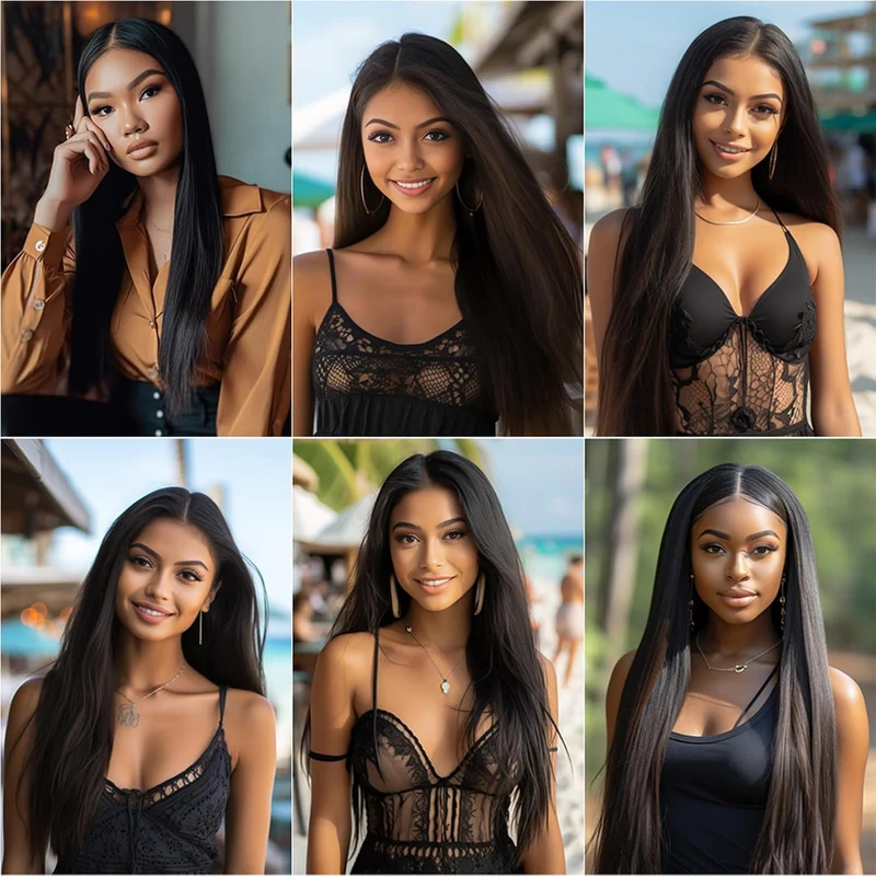 RICHAIR Straight Human Hair Bundles, 2 Bundles, 12 Inches (30.48 cm), 50g/Bundle(100g Total), Brazil