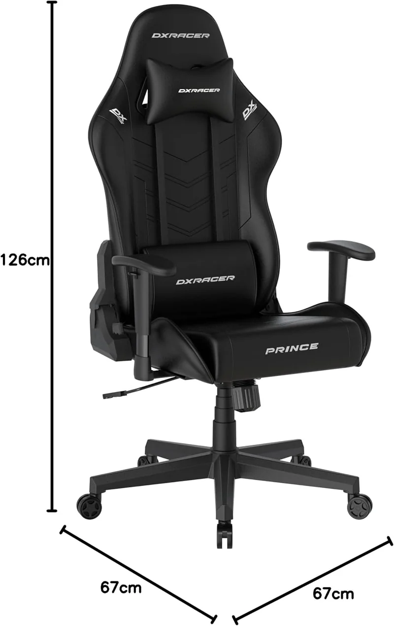 Robas Lund DXRacer Prince L PF132 Gaming-/ Büro-/ Schreibtischstuhl, mit Wippfunktion Gaming Stuhl H