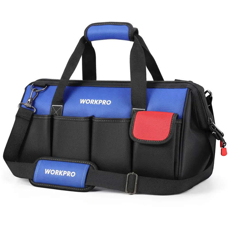 WORKPRO Werkzeugtasche Elektriker Wasserdichte Werkzeugtasche Profi, weite Öffnung & grosse Kapazitä