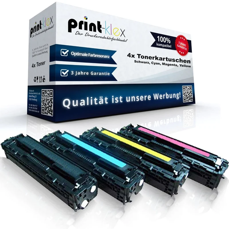 Print-Klex XXL Toner Set kompatibel für HP Color Laserjet Pro CM1415 CM1415FN CM1415FNW CP1525 CP152