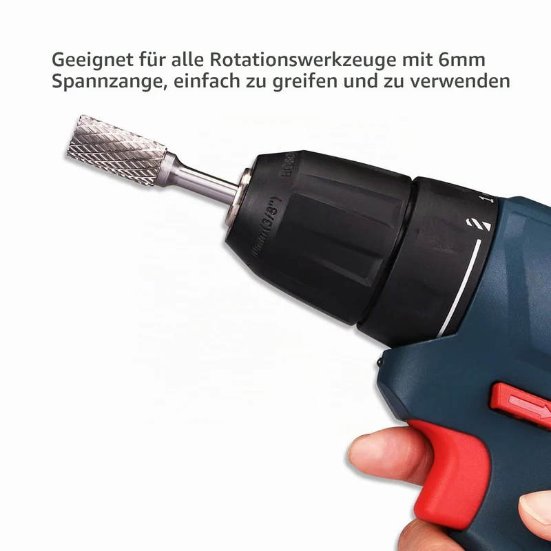 Wolframstahl Fräser, SPTA 5-Teilig Frässtifte 6mm Schaft Bit zum Holz Metall Marmor schnitzen, schle