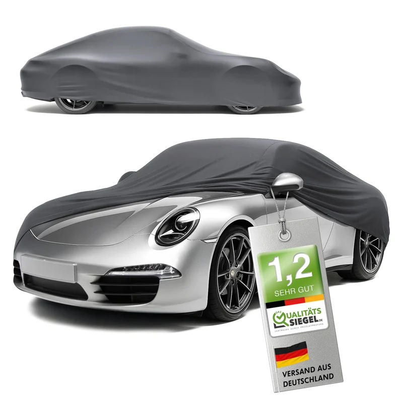 WALSER Premium Abdeckung Auto Indoor Stretch Plus Qualitätssieger Sehr Gut* - Autoplane Indoor Abdec