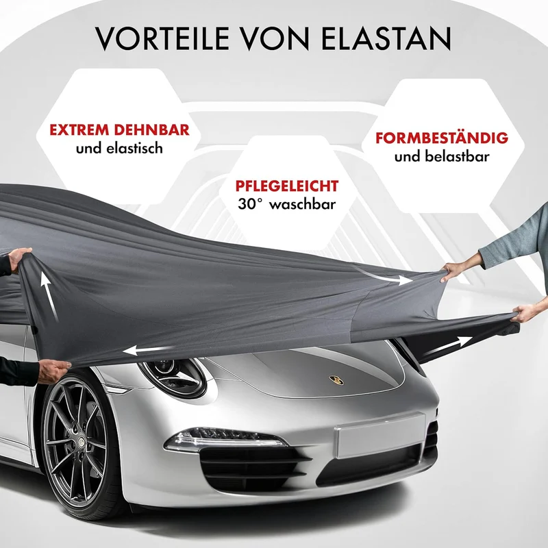 WALSER Premium Abdeckung Auto Indoor Stretch Plus Qualitätssieger Sehr Gut* - Autoplane Indoor Abdec