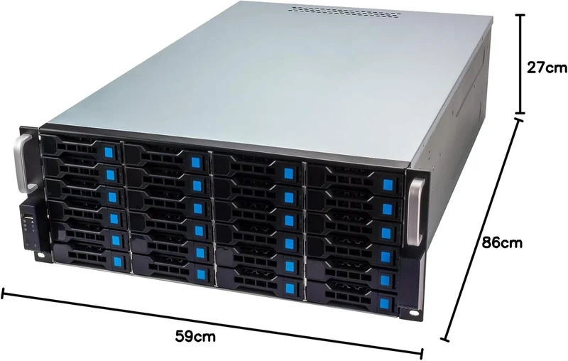 FANTEC 2564 SRC-4240X07-6GE, Expander Backplane, 19" 4HE 680mm Storage Gehäuse, 24x SAS/SATA Einschü
