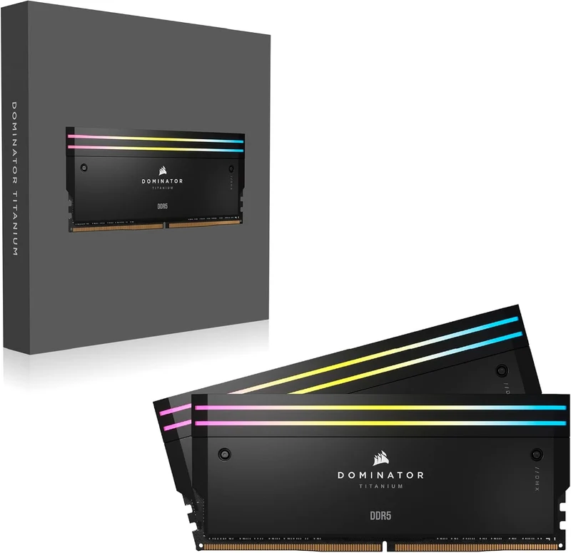 CORSAIR Dominator Titanium RGB DDR5 RAM 64GB (2x32GB) DDR5 6400MHz CL32 Intel XMP iCUE-Kompatibler C