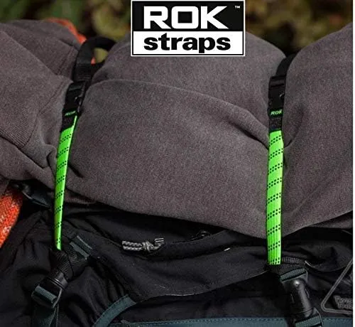Oxford ROK305 Rok Straps verstellbare Riemen MD, 16 mm, Schwarz + Blau/Grün, ROK305