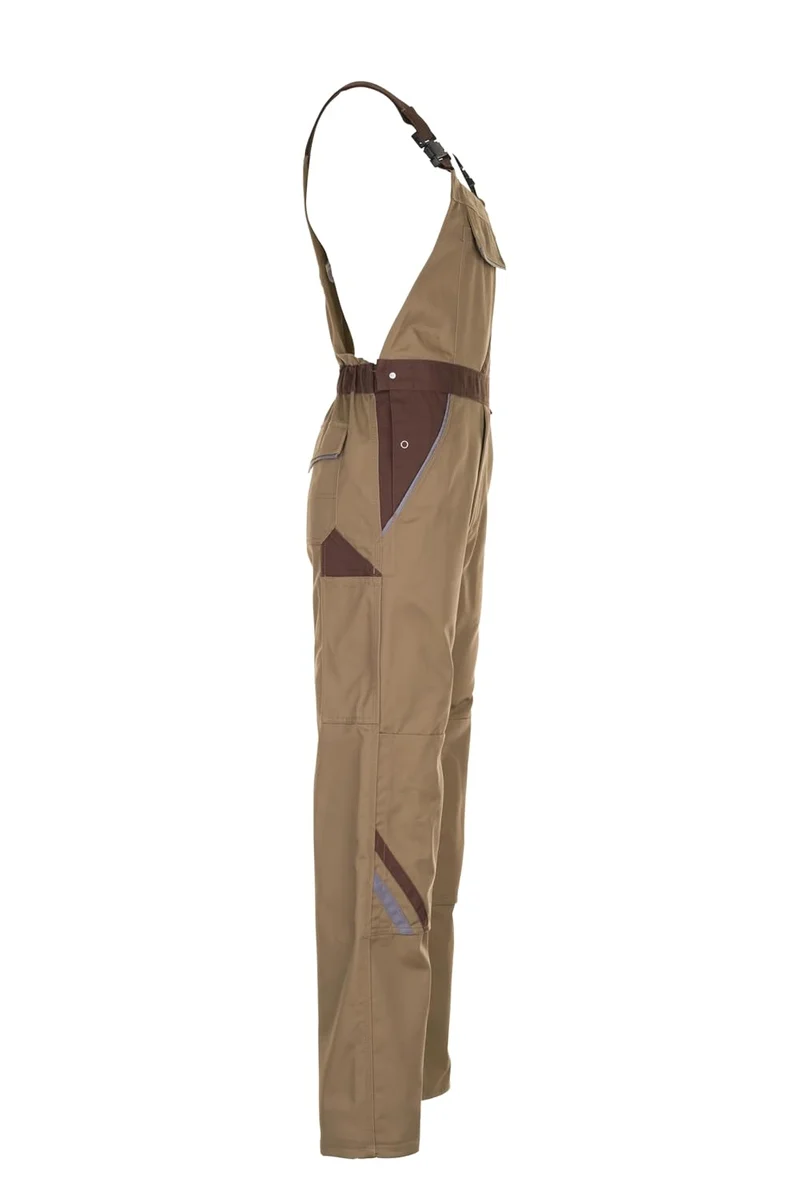 Planam Highline Herren Latzhose Khaki braun Zink Modell 2334 Grösse 70 khaki/braun/zink 70, khaki/br