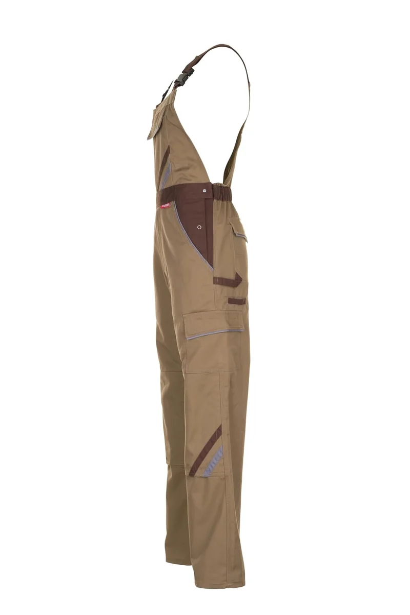 Planam Highline Herren Latzhose Khaki braun Zink Modell 2334 Grösse 70 khaki/braun/zink 70, khaki/br