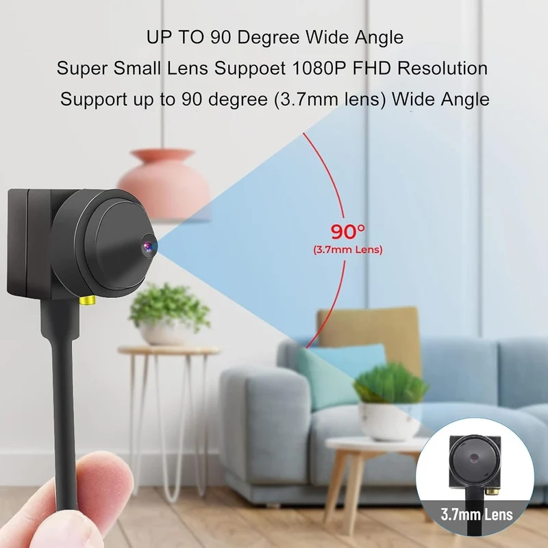 Denash 1080P-Webcam mit Mikrofon, Eye Center Cam-Webcam für den Mittleren Bildschirm, Plug-and-Play-