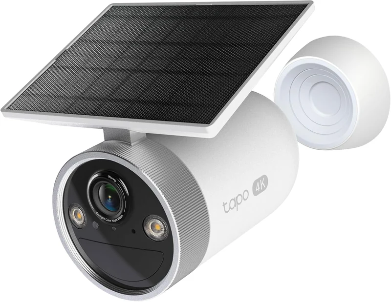 Tapo C465 Solar Aussenkamera Akku, 4K 8MP, Farbnachtsicht, kostenlose KI-Erkennung, 2-Wege-Audio, lo