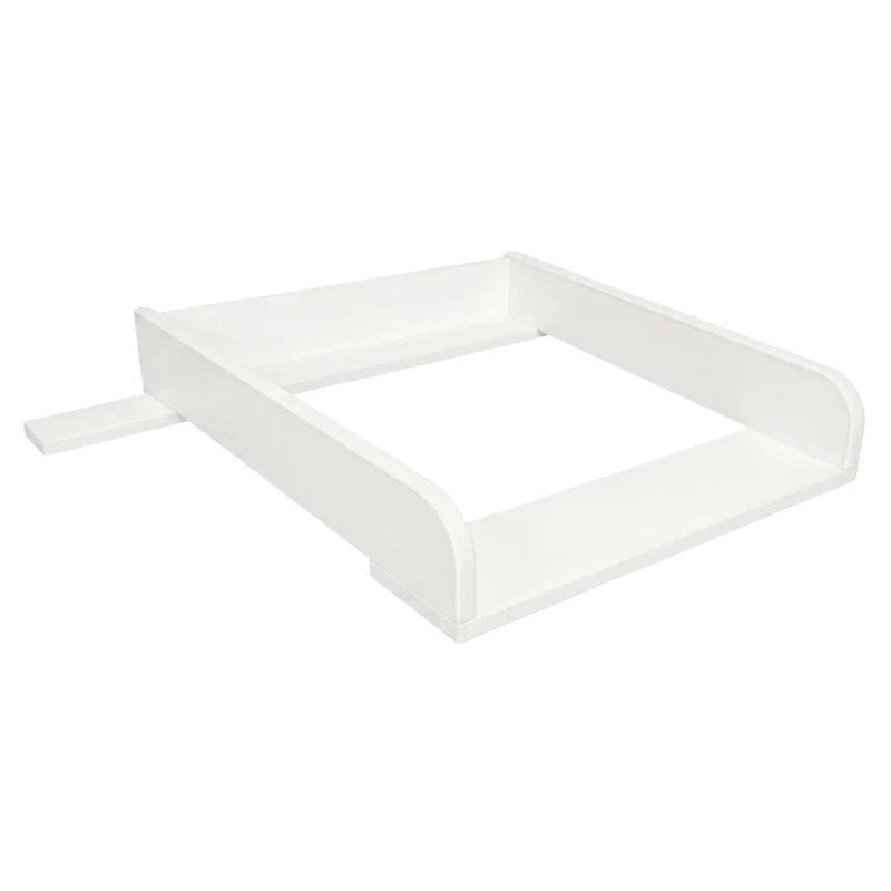 Wickelaufsatz mit 80 cm hinterer Leiste, 53,2 × 70 cm, Weiss Weiss 53cm mit Leiste 80cm, Weiss 53cm