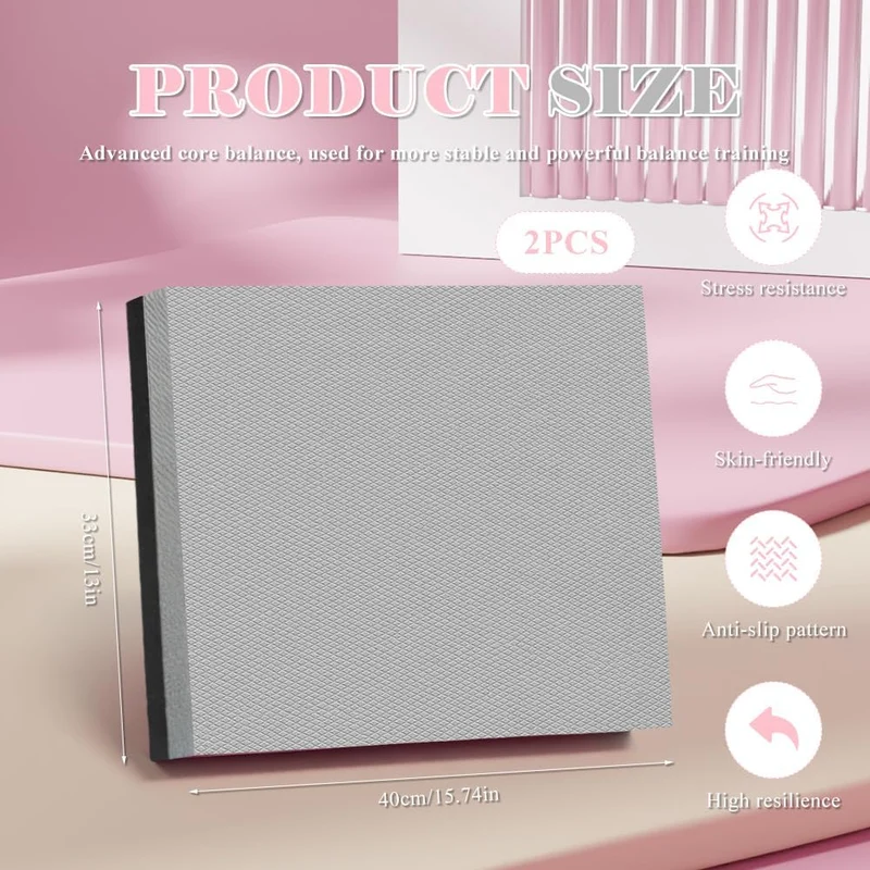 Balance Pad 2er Pack, Rutschfest Balance-Kissen Fitness-Kissen Elastische Weichschaum zum Stabilität