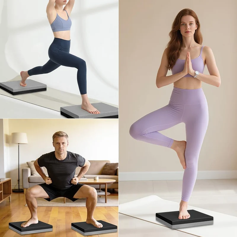 Balance Pad 2er Pack, Rutschfest Balance-Kissen Fitness-Kissen Elastische Weichschaum zum Stabilität