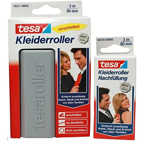 tesa Kleiderroller, Fusselroller mit Nachfüllrolle