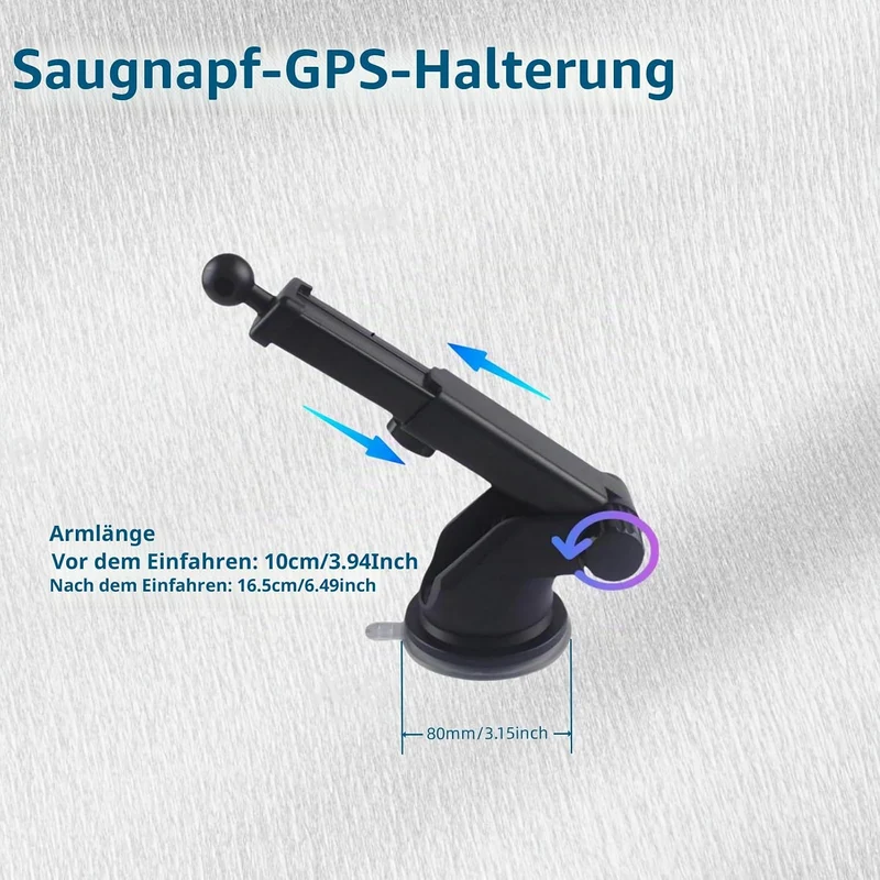 Saugnapfhalterung für Garmin, Auto Navi Halterung GPS für Garmin Nuvi Drive 52 Drivesmart 66 76 Driv