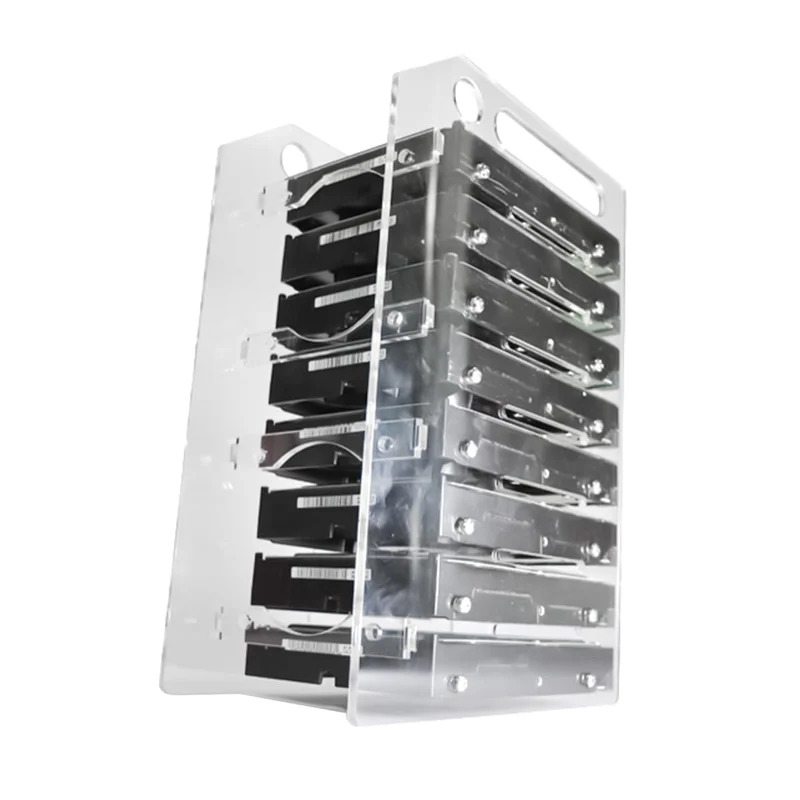 Ausi DIY-Festplatten-Rack 3,5-Zoll-Speichergehäuse für die Speichererweiterung von BTC-Mining-Comput