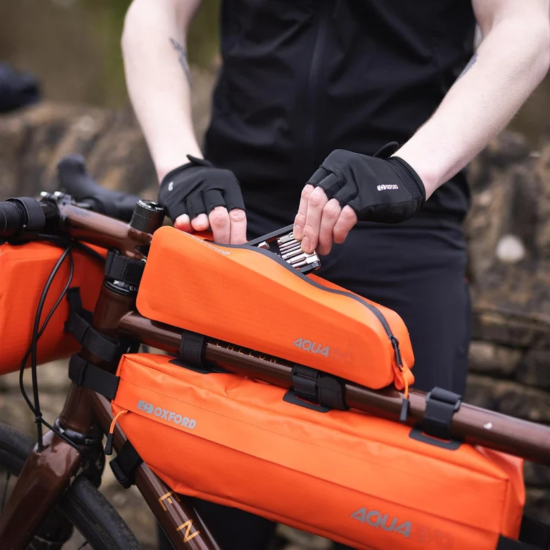 Oxford Aqua Evo Adventure Top Tube Pack XL OL964 | wasserdichte Fahrradrahmentasche für Fahrrad, ora
