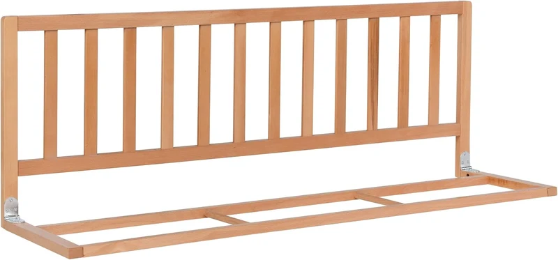 ib style® Bettgitter Flamo | Rausfallschutz für Kinder | Bettschutzgitter aus Holz | 140 cm Natur, 1