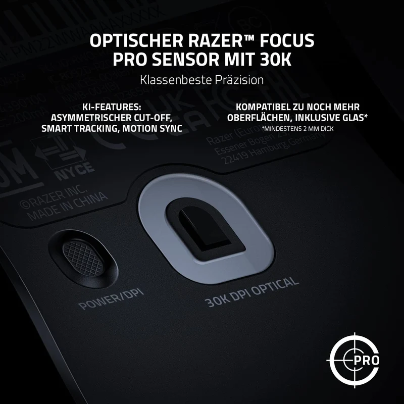 Razer Viper V2 Pro - 58g Ultraleichte Kabellose Esports-Gaming-Maus (Optischer Sensor mit 30K DPI, D
