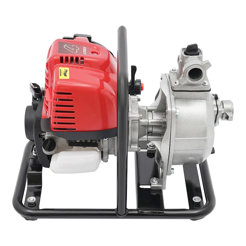 Benzin Wasserpumpe 4 Takt Tragbare Gartenpumpe 1.2KW Viertakt Teichpumpe für Gartenrasenbewässerung