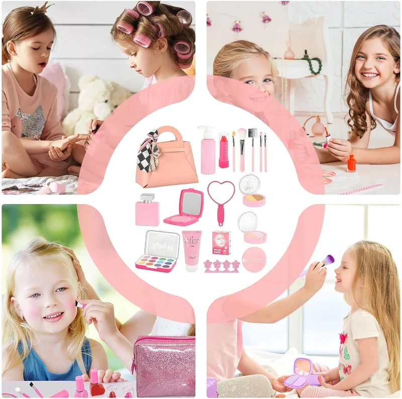 Spiel Make-up Set - Realistisches Rollenspiel-Spielzeug - Kinder Spiel Makeup für Mädchen,Für Mädche