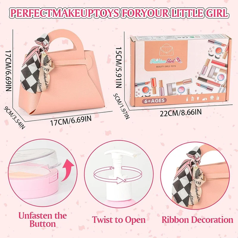 Spiel Make-up Set - Realistisches Rollenspiel-Spielzeug - Kinder Spiel Makeup für Mädchen,Für Mädche